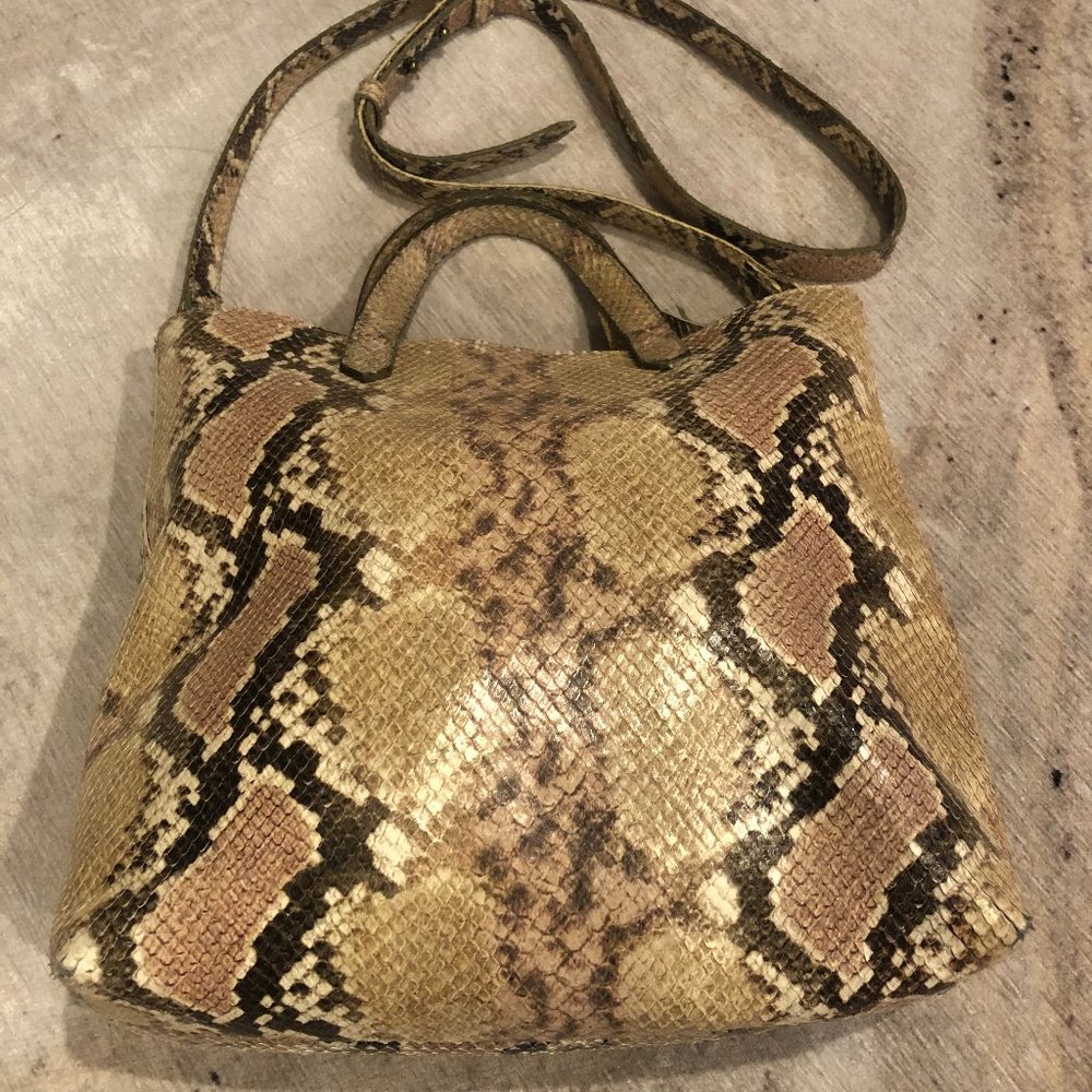 Madewell The Zip-Top Transport Crossbody: Snake Embossed Leather Edition